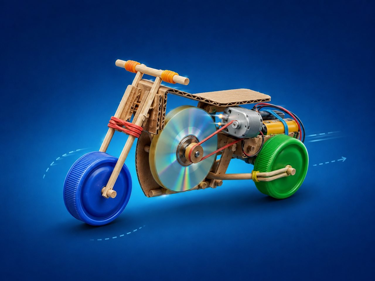 Moto que se equilibra (rotor de CD)