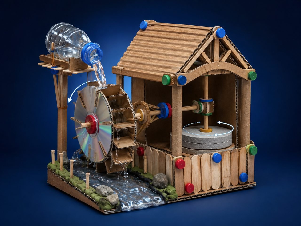 Moinho d'água (maquete funcional)