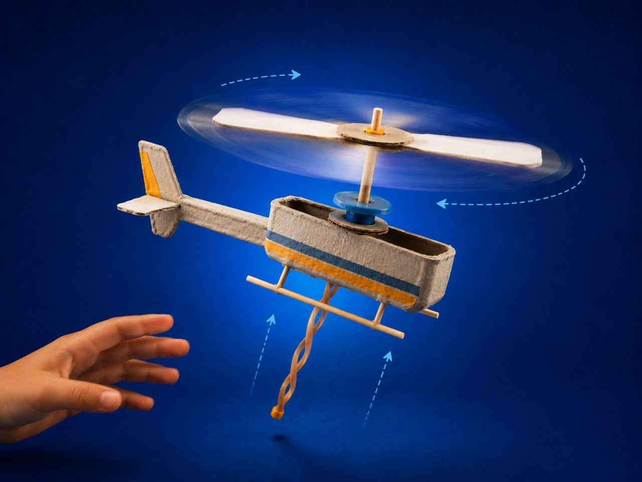 Helicóptero de elástico (voa)
